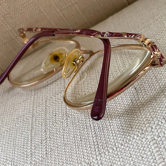 Vintage Laura Ashley Women Eyeglasses Frame LYDIA Gold Tone Glasses Made in Japa main image 4